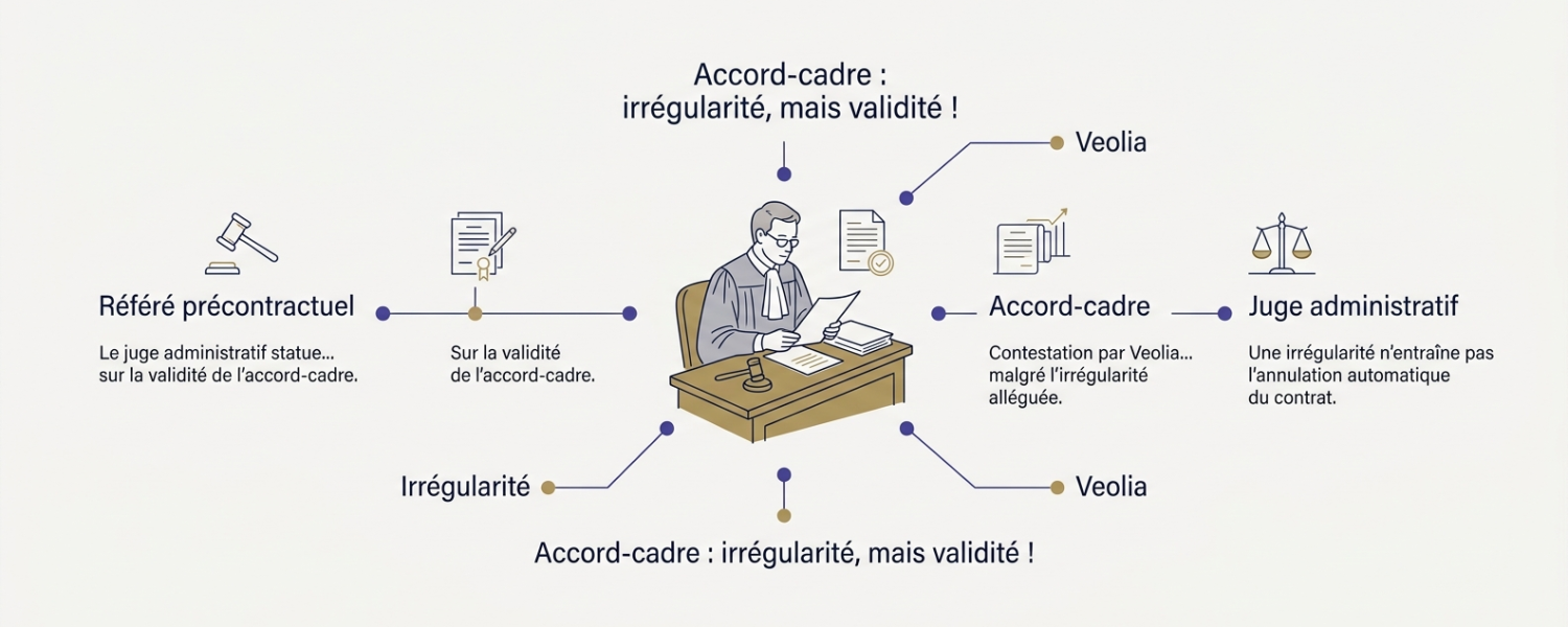 Un juge examinant des documents juridiques sur un bureau en bois.