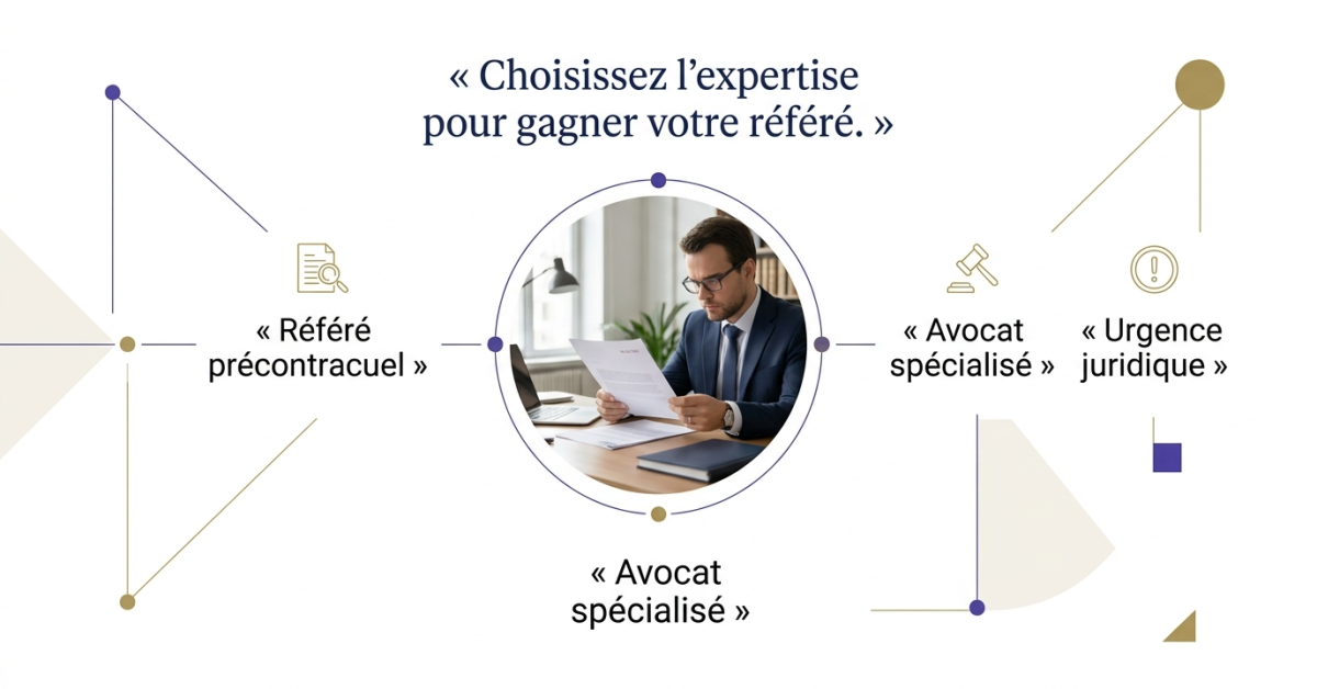 Un avocat examinant une lettre de rejet dans un bureau éclairé.