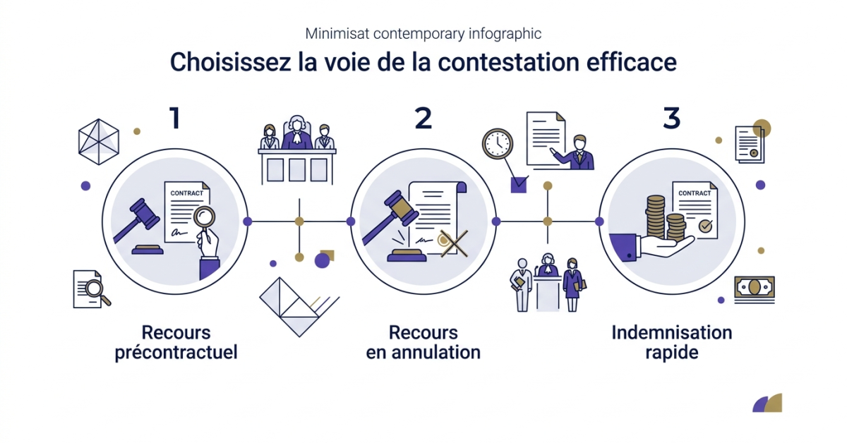 Un juge examinant des documents contractuels dans une salle d'audience.